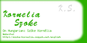 kornelia szoke business card